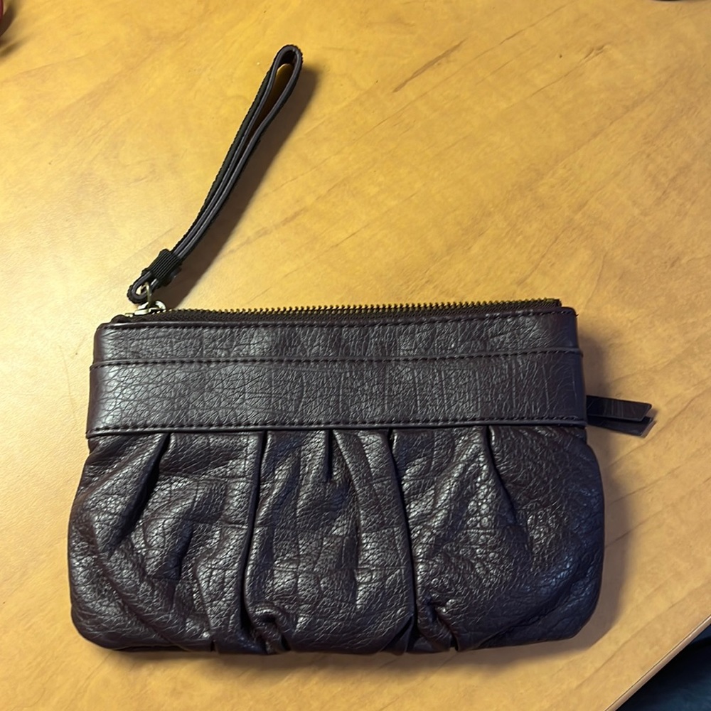 Simply Vera Wang Wristlet Clutch good condition: dark purple ish. Send offers
